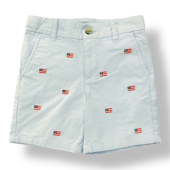 Janie & Jack | Embroidered Flag Shorts (4) 🇺🇸 - Picture 1 of 6